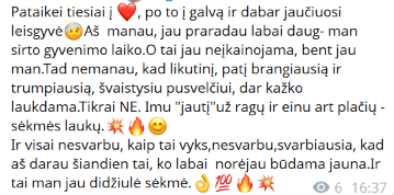 Atsiliepimas apie nemokamą diagnostinį pokalbį su Erika Karta
